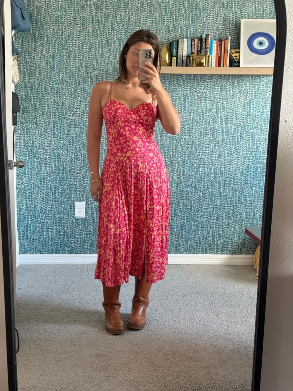 Free People Under The Moonlight Maxi Dress in Pink